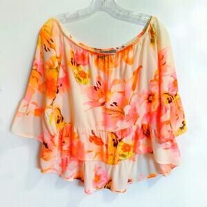 Pink Paparatzi Couture ruffle hem hi-lo sz S